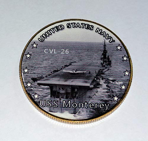 US Navy USS Monterey CVL-26 Colorized Challenge Art Coin