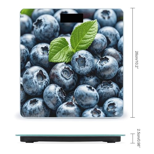 Báscula digital para baño con pantalla LED y superficie de vidrio templado miniatura 2