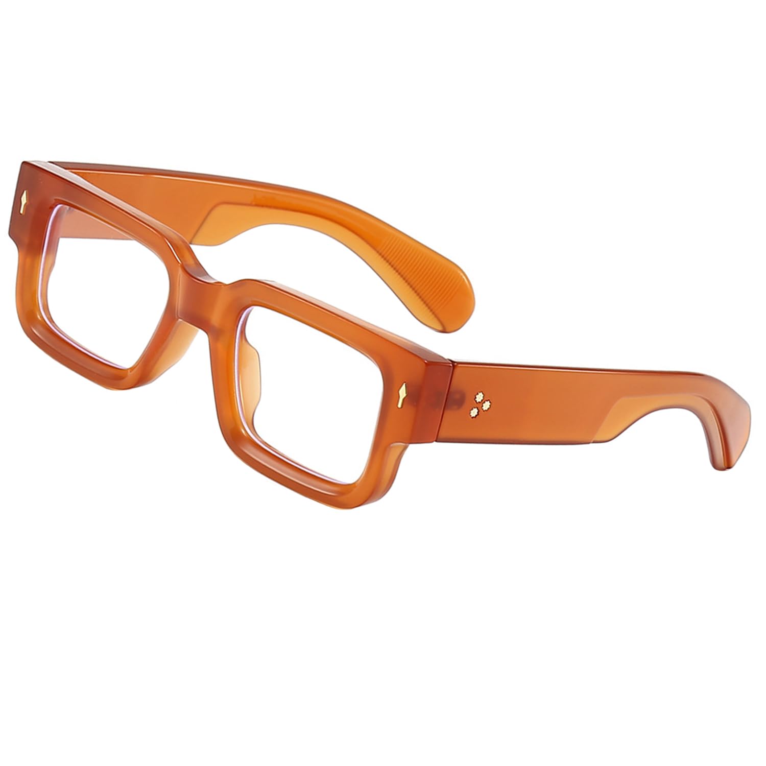 Dicker quadratischer Rahmen Brille für Damen Herren Herren Chunky Rechteck Blaulicht Brille Computerbrille