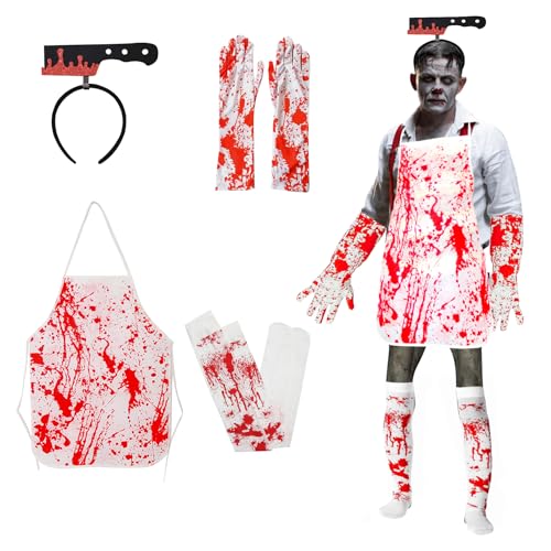Halloween Cosplay Costume Scary Sets,Halloween Chef Scary Costume Set for ...
