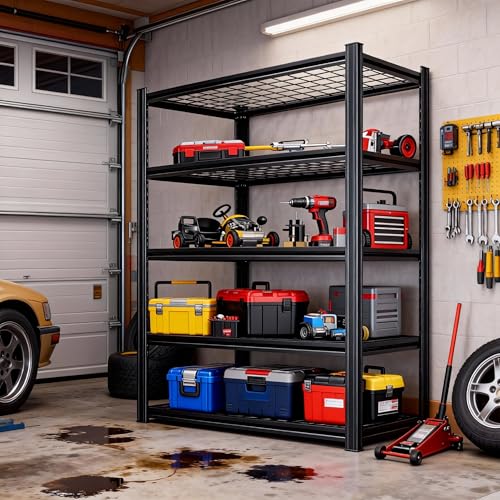 Image of Garage Shelving,Heavy Duty 5-Tier Wire Shelving Unit - 72 inch H x 35.4 inch W x 15.7 inch D, 2500 lbs Load Capacity Storage Shelves,Adjustable Metal Shelves for Garage, Kitchen, and Pantry Storage