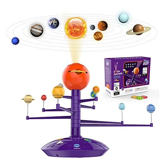 Solar System for Kids 3 4 5 Year Old Boy and Girl Birthday Gift, Planet Toys for Kids 3-5 Solar System Model Kit with Projector