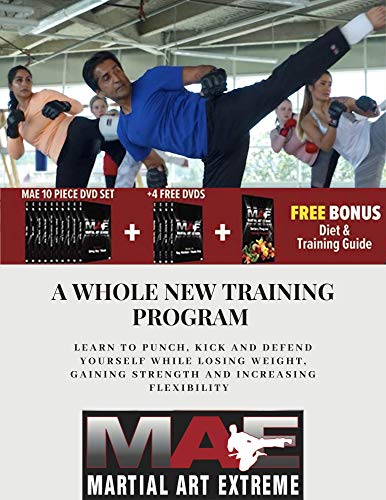 Martial Art Extreme Home Workout Training DVD's Combines Boxing, Kickboxing, Agility, Punching Speed