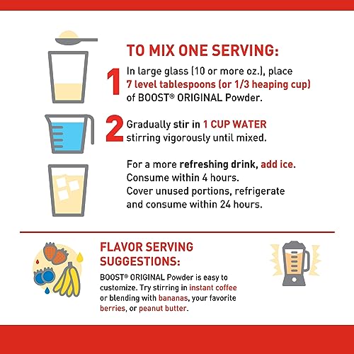 BOOST Original Balanced Nutritional Powder Drink Mix with 10g Protein and 25 Vitamins & Minerals, Very Vanilla, 14.6 Ounce, 2 lb - Image 5