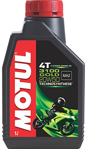 Image of 3M 2wh Engine Oil Flush (50 ml) + Motul 3100 4T Gold 20W50 API SM Technosynthese High Performance Semi Synthetic Engine Oil for Bikes
