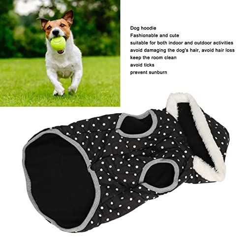 Colete de inverno para animais de estimação, roupas de cachorro acolchoadas de bolinhas elegantes co