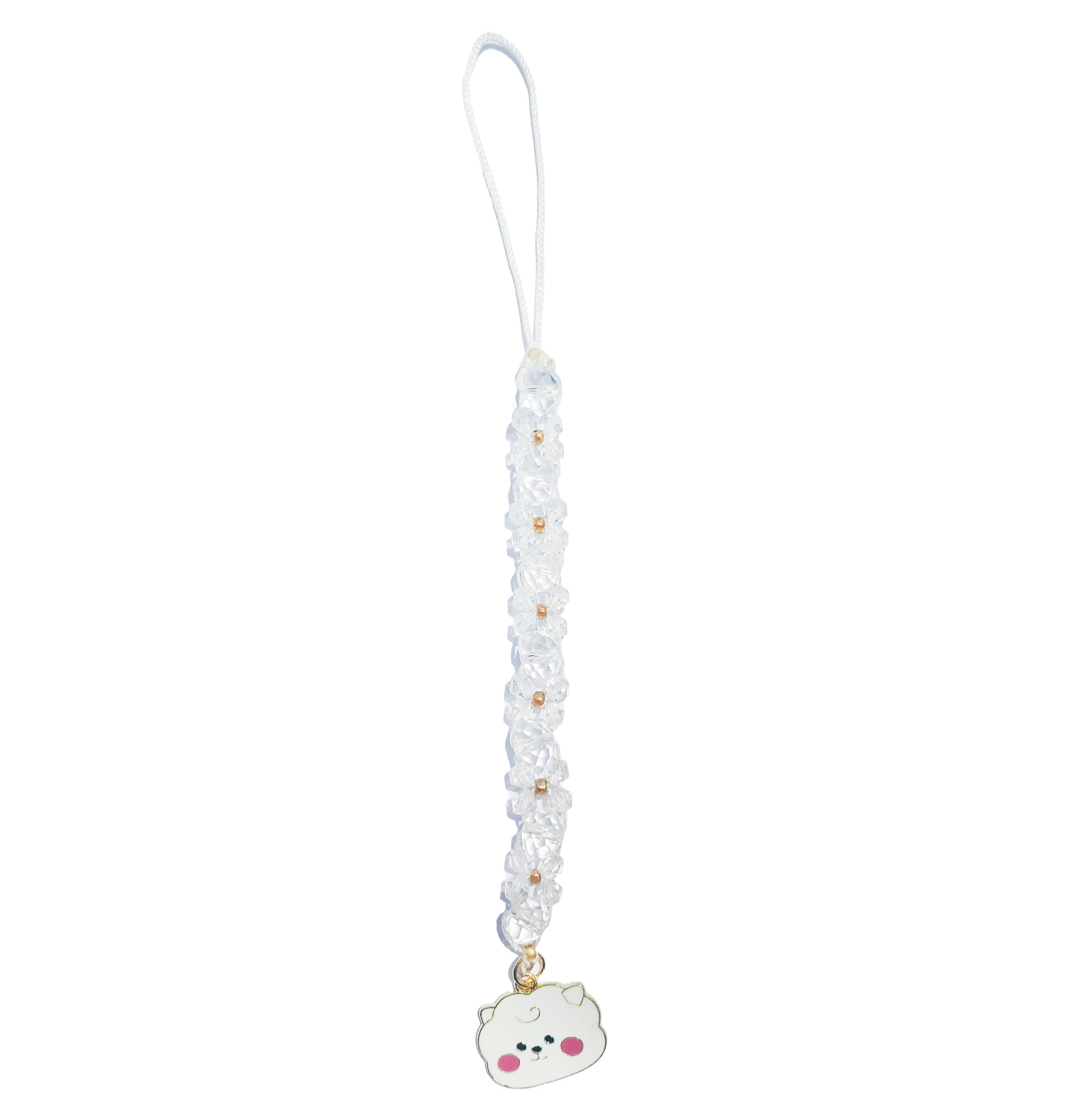 BT21 Character Aesthetic Phone Charm Suncatcher Lanyard With Clear Crystal Beads For K-pop BTS Army Unisex, Gender Neutral (17 CM)-picture-15