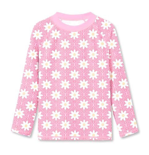 Image of BesserBay Girls Rash Guard UPF 50+ Raglan Sleeve Quick Dry Swim Shirt 4-12 Years