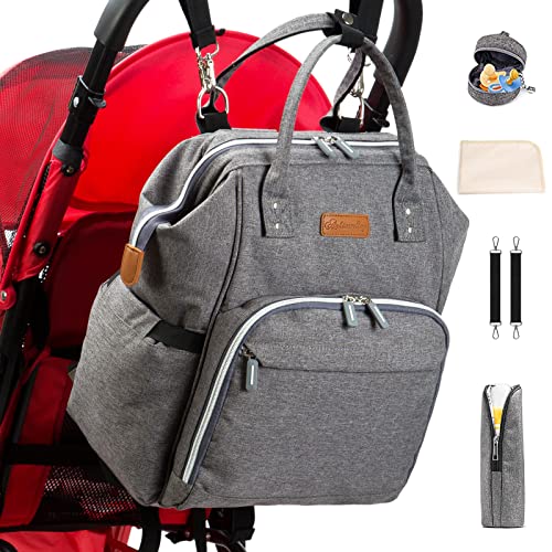 Fauxpont Sac à Dos à Langer, Sac à langer avec Matelas à Langer et Sangles de Poussette, Grande capacité, Sac Maman et Bébé, 15 poche, Sac à Couches de Voyage multifonctionnel pour Maman et Papa Cover