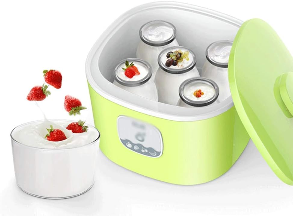 Smart Yogurt Machine with Glass Liner and 5x100ml Cups Household Small Mini Natto Rice Wine Machine