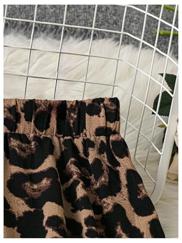 Verdusa Women's Plus Size Vintage Leopard Skirt Ruffle A Line Flowy Long Skirts4