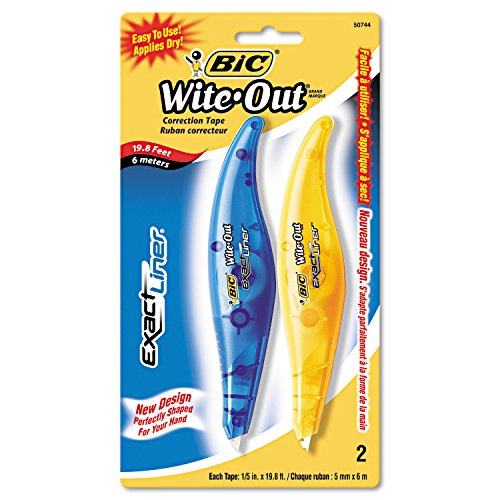Ruban correcteur BIC Wite-Out Exact lot de 2 pour le bureau