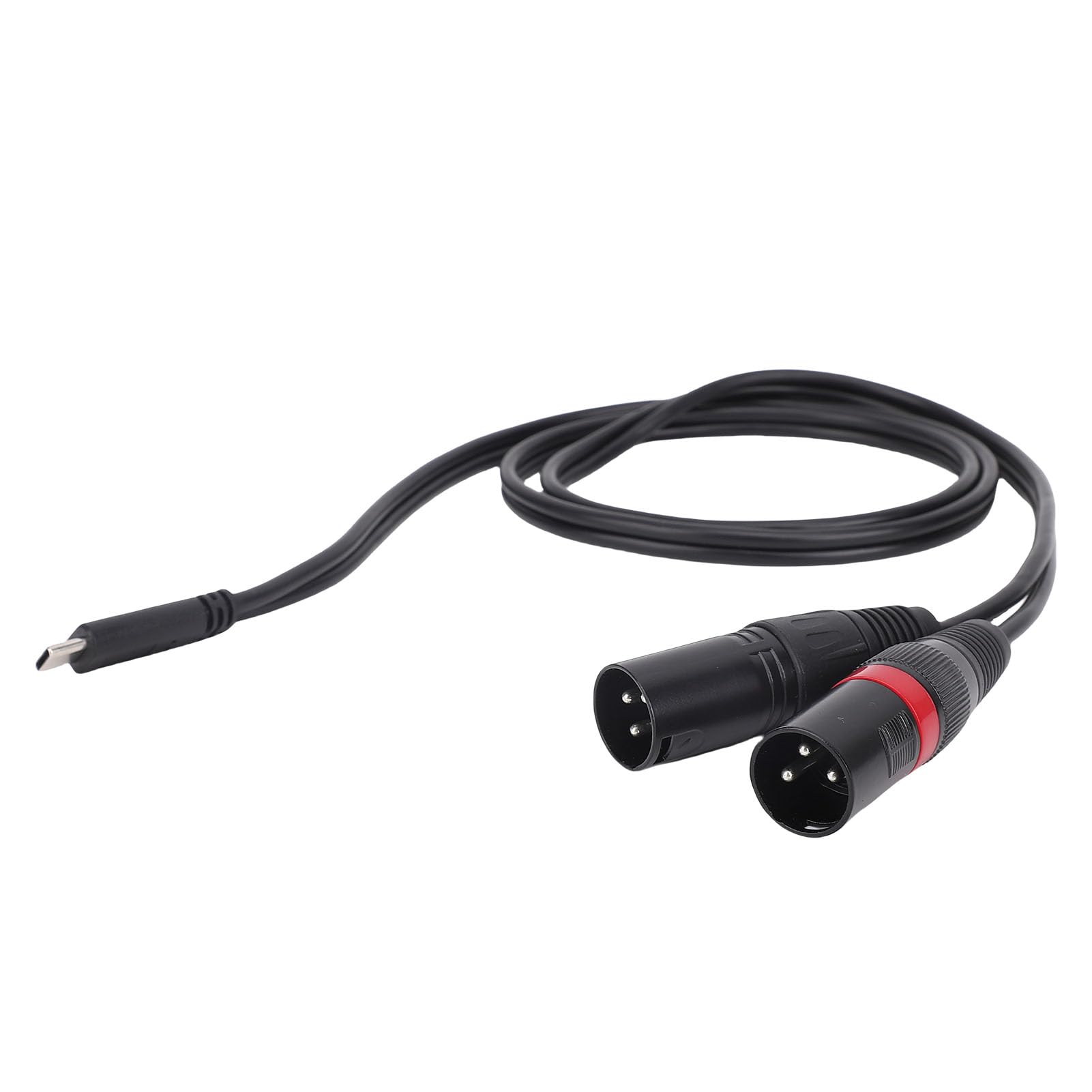 Jectse Kabel Męski USB C do XLR, 6,6 Stóp Y Dual XLR Męski Przewód dla Telefonów, Tabletek, Laptopów do Mikserów, Wzmacniaczy, Aktywnych Głośników