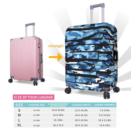 Housse de protection pour valise contre les rayures : polyester XL bleu - 5