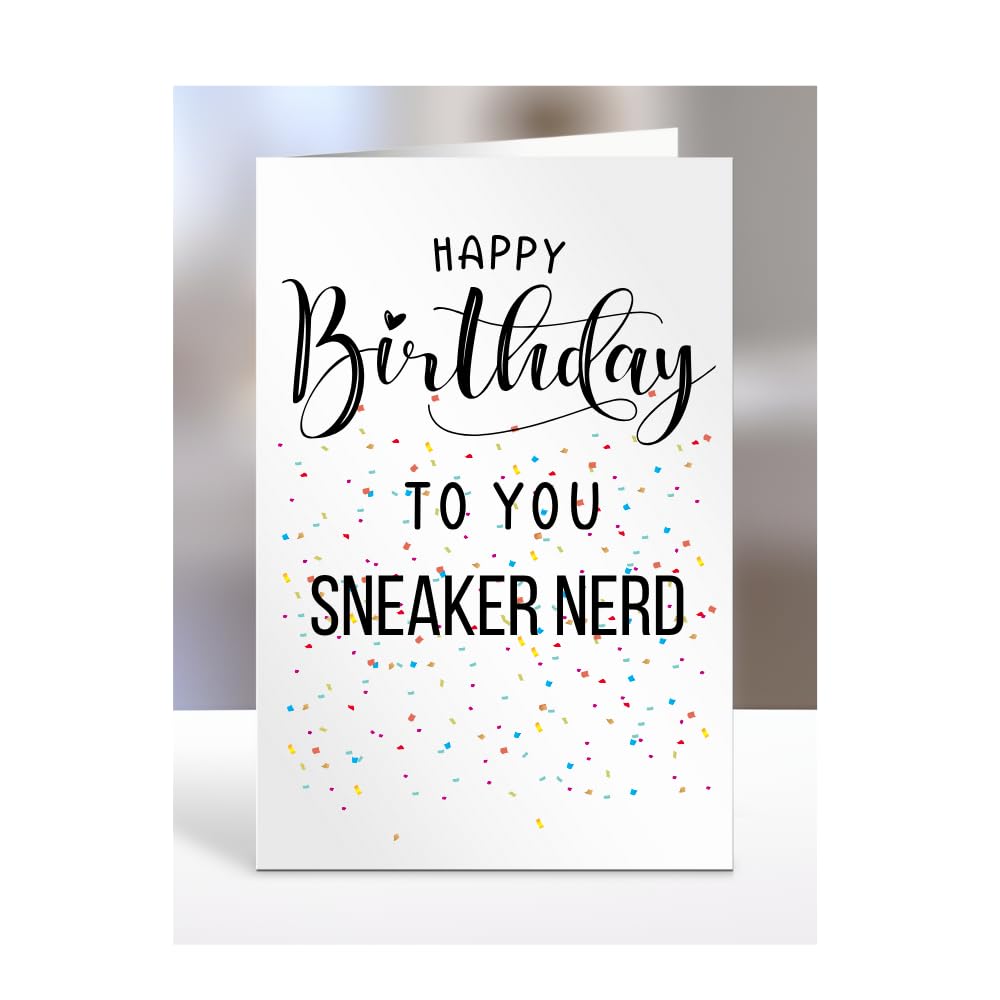 Happy Birthday To You Sneaker Nerd Card, Gifts for Men, Women, Presents for Man, Woman or Person, Greetings Card, Funny, Joke, Silly, Gag, A5-127b_64 — image 1
