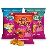 Rap Snacks Nicki Minaj Sour Cream and Truffle, Honey BBQ Truffle and Salt and Vinegar Truffle Variety Pack of 6