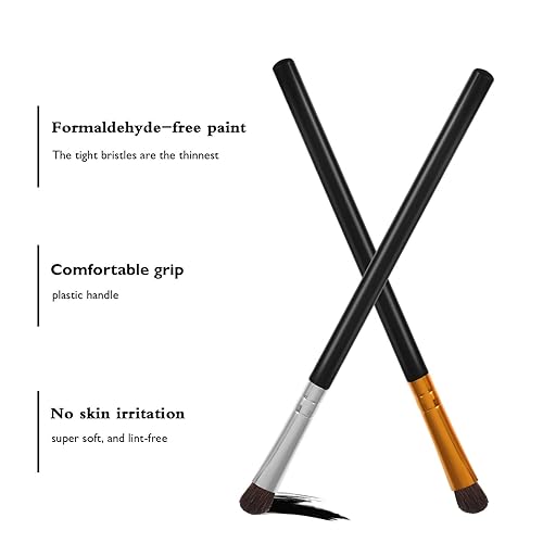 Miniatura 6 de Juego de 6 brochas de sombra de ojos para maquillaje de ojos, cepillo de mezcla de cejas para difuminar sombra de ojos, delineador de ojos, corrector