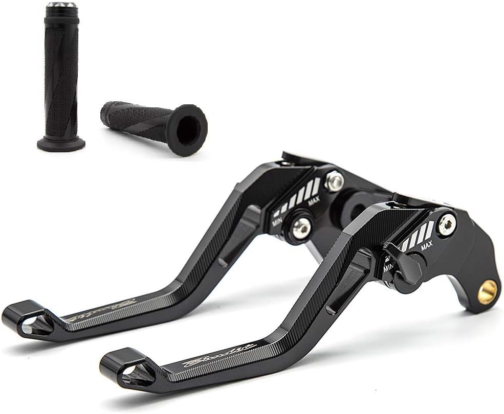 FXCNC Motorcycle 3D Texture Aluminum Brake Clutch Levers Compatible with GSF1250 Bandit 2007-2015, GSF1200 Bandit 2001-2006, Bandit 650S 2015, GSF650 Bandit 2007