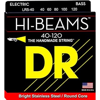 DR String LR5-40 Hi-Beam Jeu de cordes pour guitare basse - Les Beatles, Paul McCartney, John Lennon, RIngo Starr, George Harrison