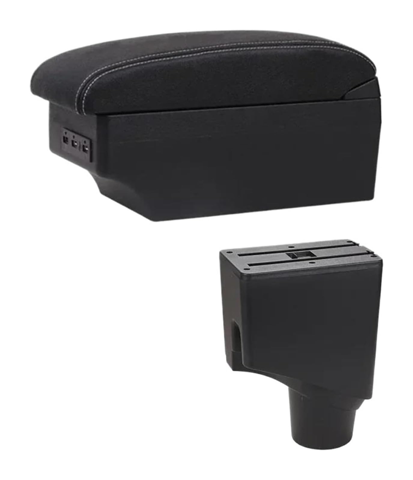HCKCLMBMZW For Toyota For Yaris For Hybrid 2015-2021 Armrest Box Car Central Storage Modification USB Arm Rest Accessory Car Armrest Center Console(E1 White Line)