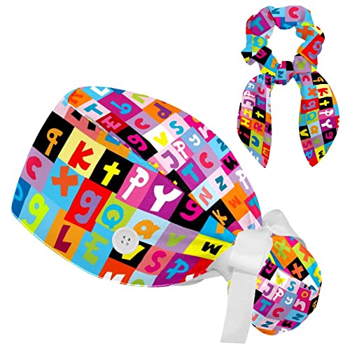 Bonnet de travail avec nœud et bandeau absorbant réglable taille unique