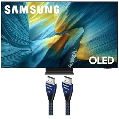Samsung QN77S95FAFXZA 77 Inch OLED HDR Pro 4K Smart TV with an AudioQuest 2.25M 48Gbps Vodka HDMI Cord (2025)