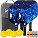 Pickleball Paddles Set of 4 and Carbon Fiber Pickleball Paddle, for Players of All Levels