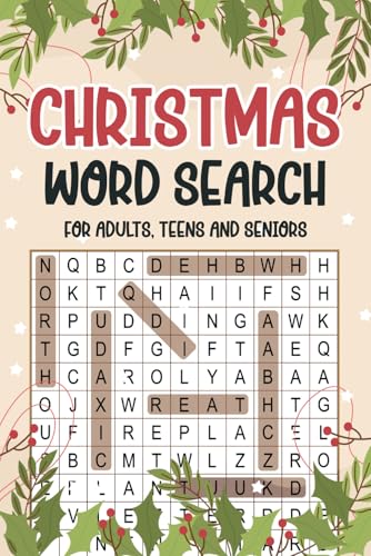 Seniors Christmas Gifts: Christmas Word Search Puzzles For Adults Large Print: 1500+ Holiday Words To Find, Cozy Winter Presents For Men & Women For Relaxation (Stocking Stuffers Teens)
