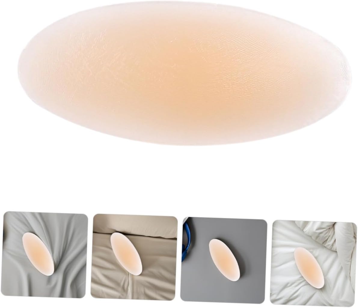 Hemoton Silicone Self-Adhesive Soft Calf Pads Protective Leg Shape Support Patches Skin Color Breathable Anti-Chafing Pads for Men and Women Sports Medicine