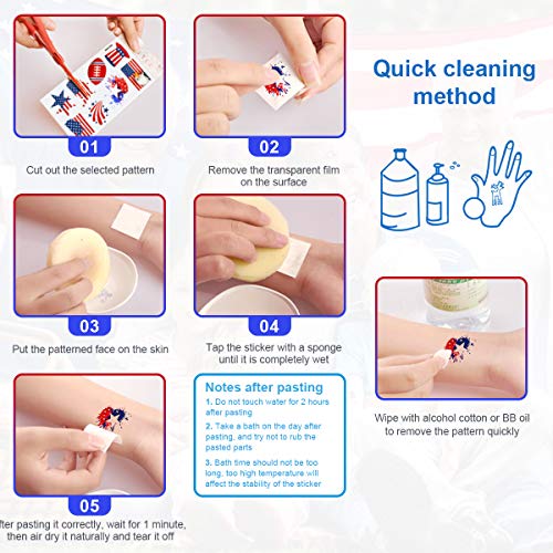 Fourth Of July Tattoos, 21 Sheets American Flag Temporary Tattoos, Usa Face Tattoos, Red White Blue Tattoos Stickers, 4Th Of July, Independence Day, Memorial Day, Patriotic Theme Party Supplies #TOP6