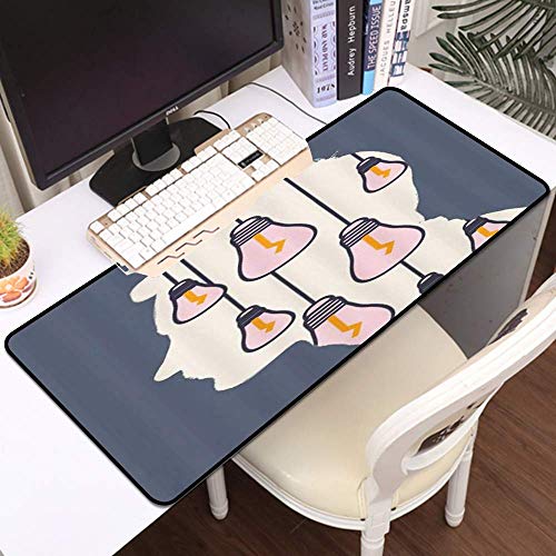 Gaming-Mausmatte, große Maustatt Säugetier-Shepherd-Bauer, der Seine Herde Graze-Keeper-Weide im Freien Schaf, genähte