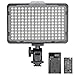 Neewer Pannello Luce 176 LED Dimmerabile 5600K On-camera con Batteria 2200mAh & Caricabatterie a USB, per Fotografia Reflex Digitali Canon Nikon Pentax Panasonic Sony ecc.