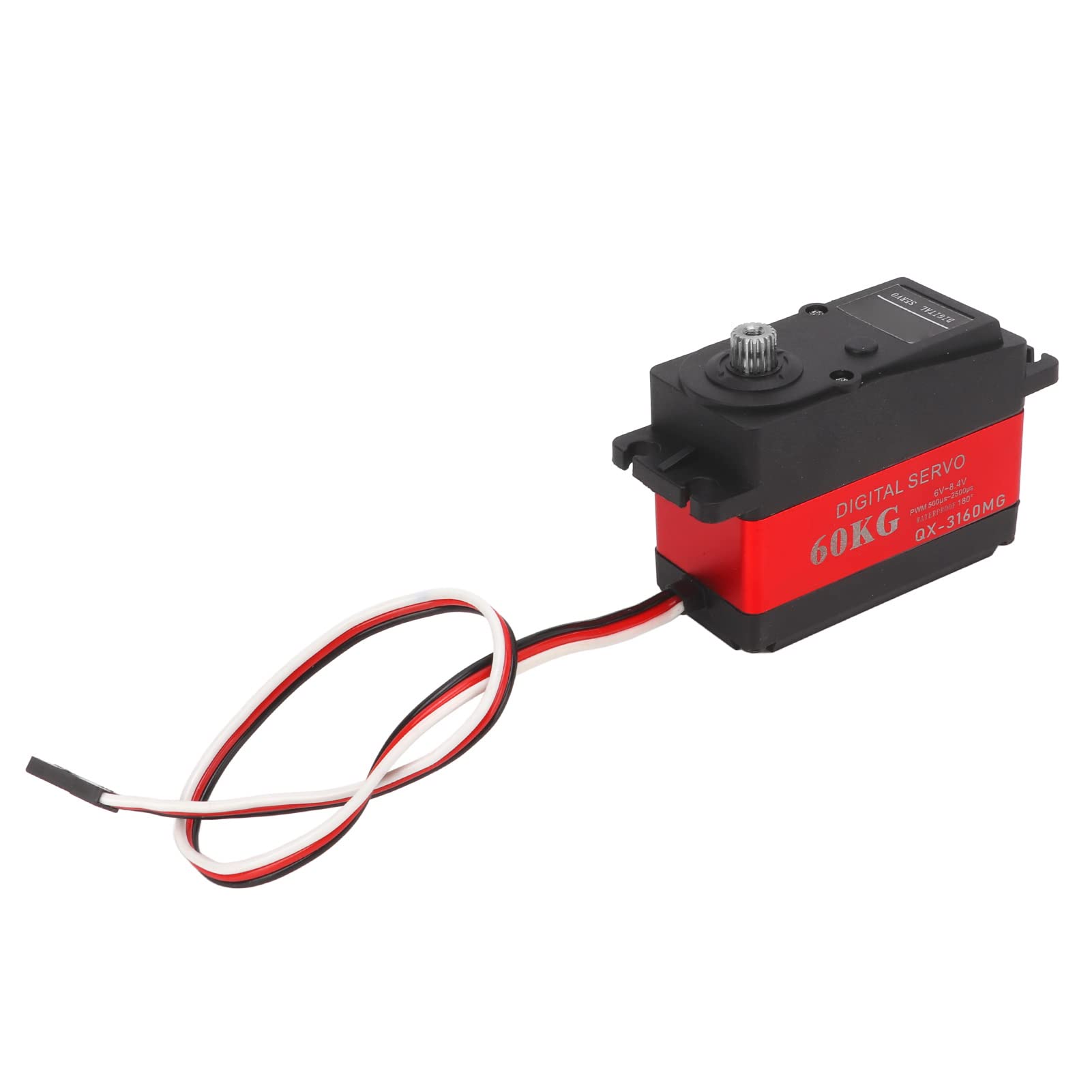 Servo digitale ad alta coppia da 60 kg, servo RC impermeabile ad alta tensione da 8,4 V, ingranaggio completamente in metallo, per auto telecomandate, barche, aeroplani, co