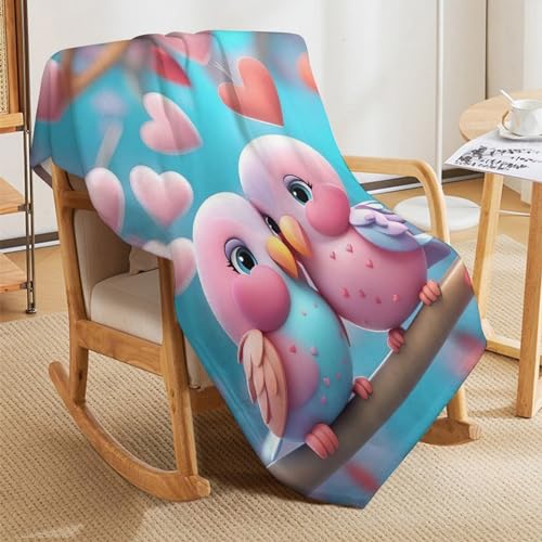 Couverture polaire perroquet flannel douce 100x130 cm pour lit