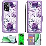 Kinetijy Case Compatible for Mobicel Vx20 Phone Case Flip Cover [with Tempered Glass Screen Protector][RFID Blocking][Luminous Effect] LPT-ZSH