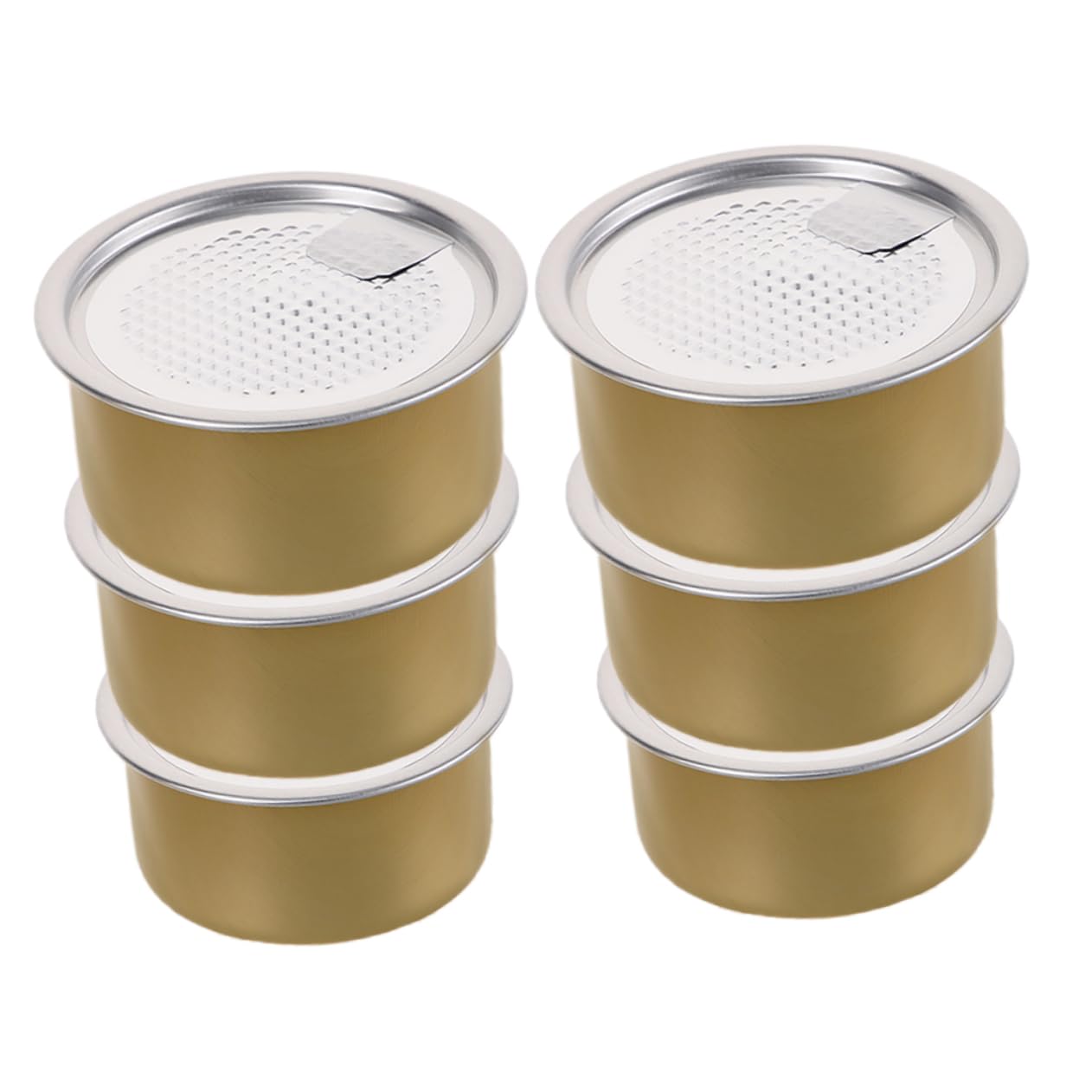 Ciieeo Aluminum Can Storage Tins with Lids Food Containers for Cat Dog Treats Small Round Containers for Snacks Portable for Travel