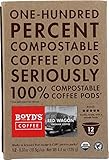 Boyd's Coffee Single Cup, Red Wagon, 12 Count (Pack of 6)