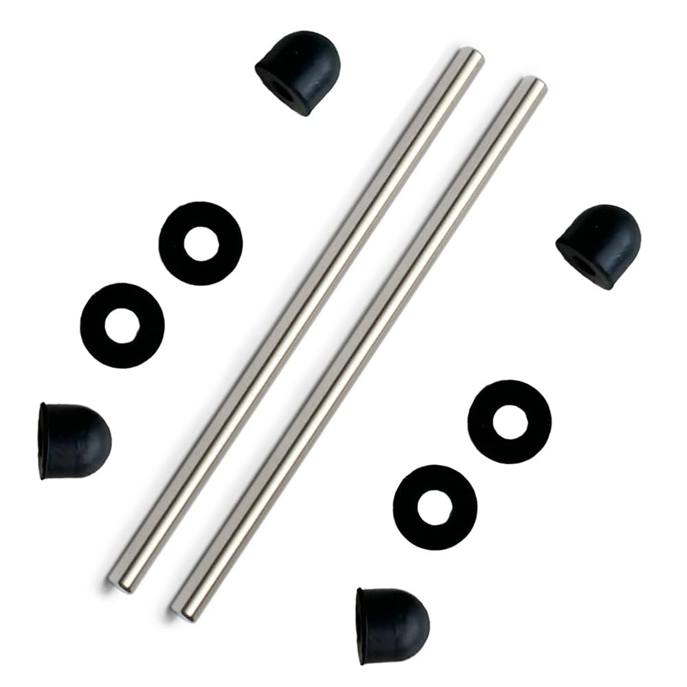 2Pcs Stainless Steel Shaft for Intex Fix E90 Errors Pure Spa Hot Tub Impeller Pump Stainless Steel Shaft (2 Shaft with 4 Caps and 4 Shim)