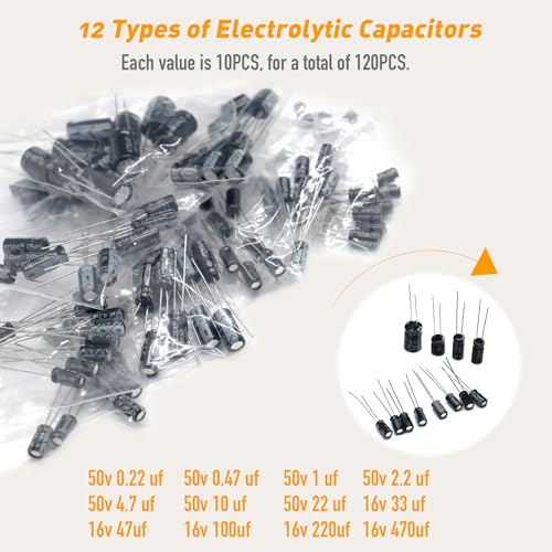 DIYoung Kit de Componentes Electrónicos 1390pcs, Incluyendo Diodos Led, Resistencias de Capa Metálica, Carcasa de Condensadores Electroliticos, Diodos, Condensadores Cerámicos, Transistor - imagen 3