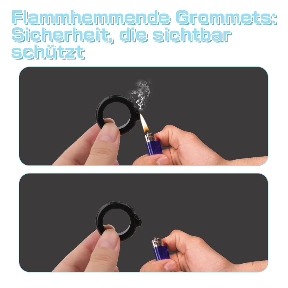 70 sztuk gumowych tulejek – przepust kablowy, wodoszczelny, gumowy – tulejki do kabli – uszczelka do ochrony kabli (7 rozmiarów)