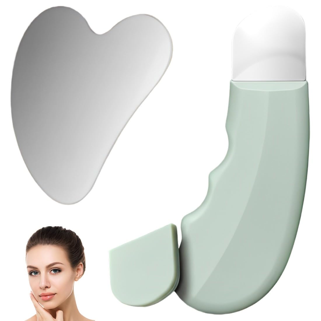 2-teiliges Mitesserentferner-Set – Schaber Aus Silikon Für Gesicht & Nase, Sanfte Tiefenreinigung