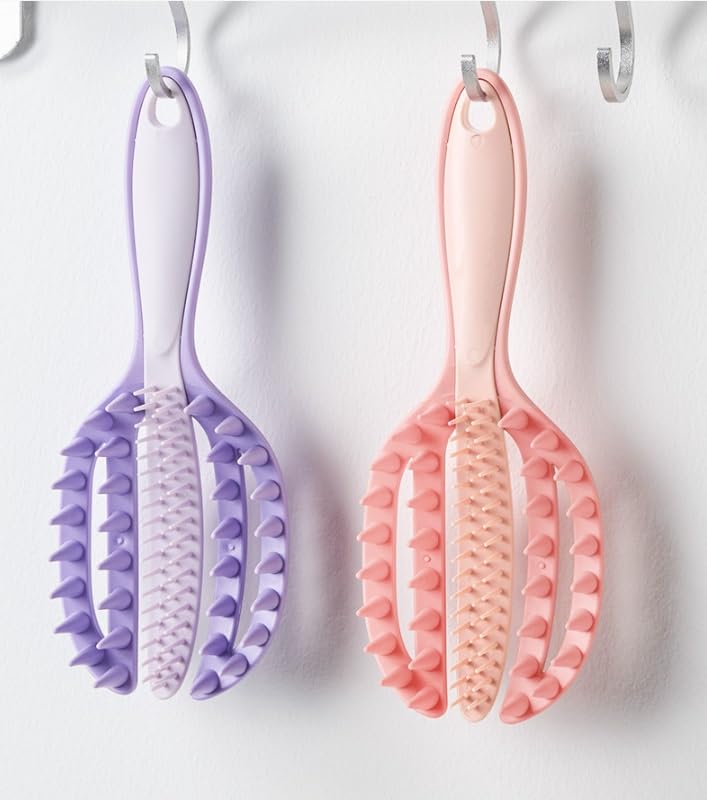 Long Handled Hairbrush Soft Silicone Bath Comb Hair for Washing