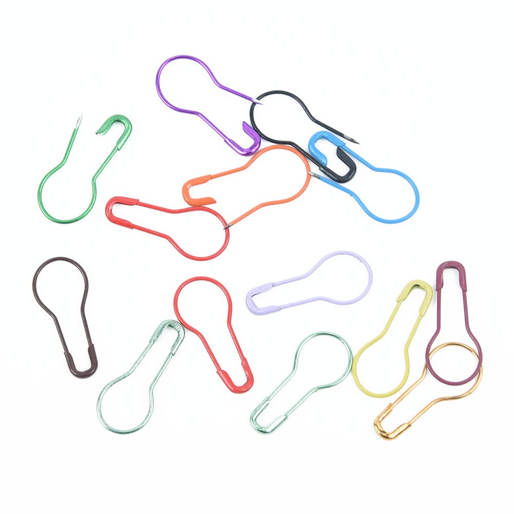 seluluory 100 pennarelli per maglieria, in plastica, per lavori di cucito creativi, piccole spille di sicurezza per costumi e vestiti, multicolore