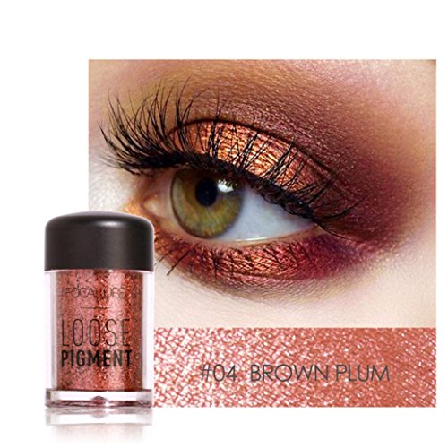 Misaky12 Color Misaky Classy Intensity Single Baked Shimmer Pearl Metallic Pigmented Eyeshadow Highlighter Pigment Palette (#D)
