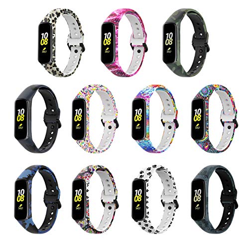 HNQH Pulseiras de relógio compatíveis com Samsung Galaxy Fit2, SM-R220 pulseira de relógio com estam