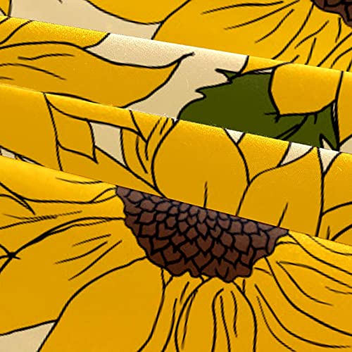 Housse de couette tournesol jaune avec 2 taies d'oreiller lit double - 6