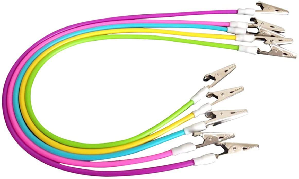 Cshxsfz 5pcs Dental Bib Clips Flexible Chain Napkin Holder, Silicone Crocodile Clip Dental scarf clip Stainless Steel Napkin Holder Chain