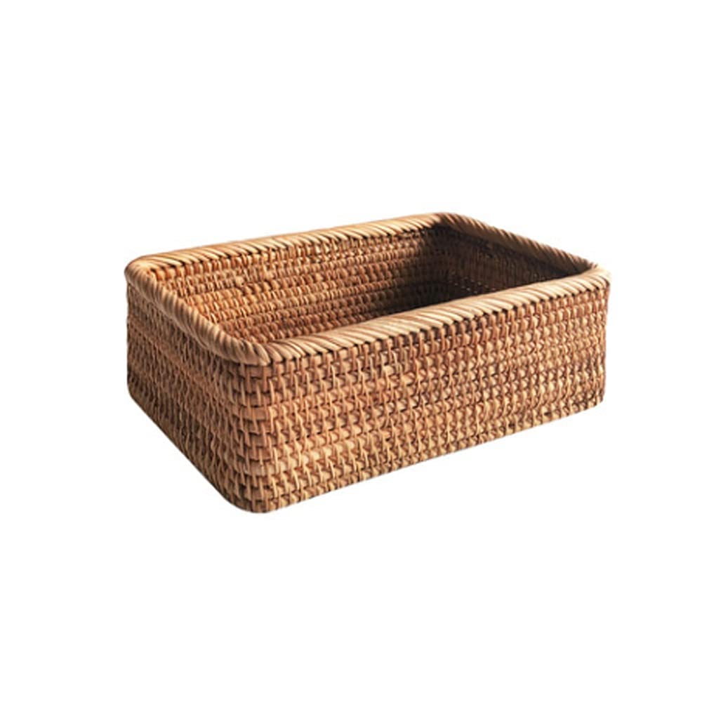 Panier Rectangulaire En Rotin Tressé à La Main Pour Fruits, Thé, Goûter, Pain, Pique-nique, Cosmétiques, Fournitures De Cuisine, Outils Ménagers, Camping