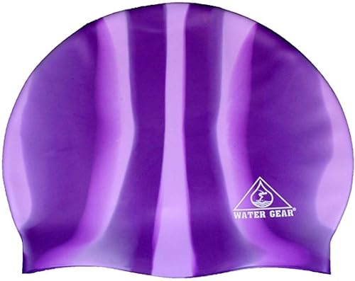Miniatura 5 de Water Gear Jazz Silicone Swim Cap X-BLANCO/ROSA,Rosa/Azul,Lima/ Azul,Naranja
