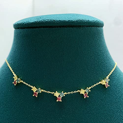Colliers colorés anti-allergie en argent sterling 1.5 carat pour peaux sensibles